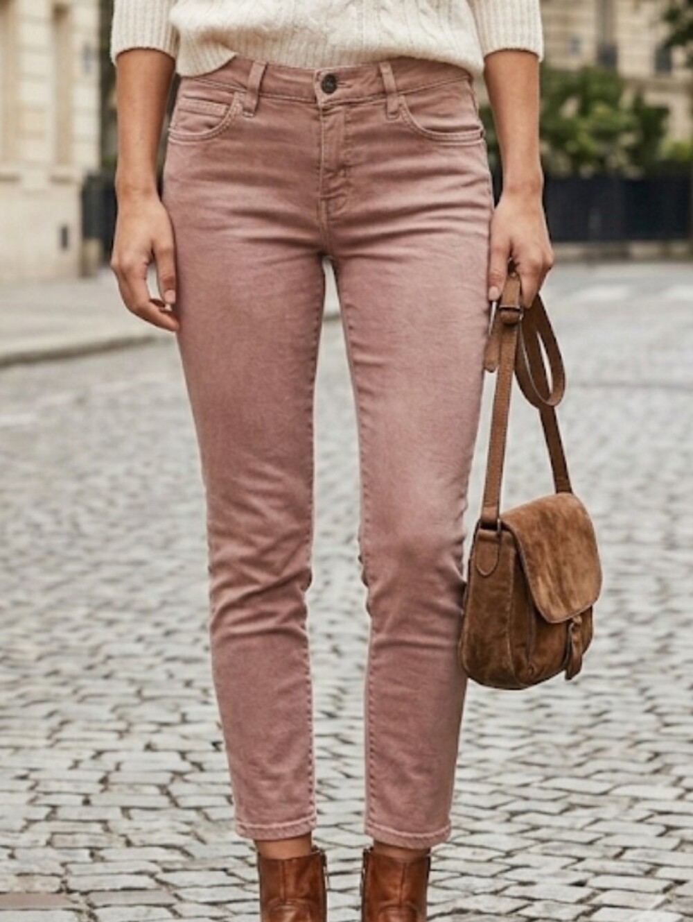 Current/Elliott The Stiletto Rose Dust Cropped Ankle Casual Jeans Size 27